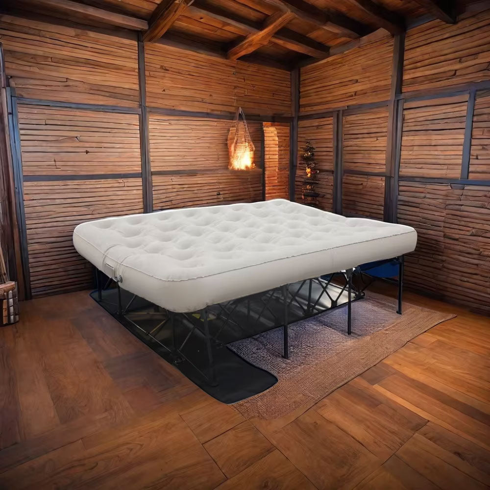 مرتبة مع إطار معدني قابلين للطي