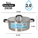 قدر طبخ ستانلس ستيل بغطاء