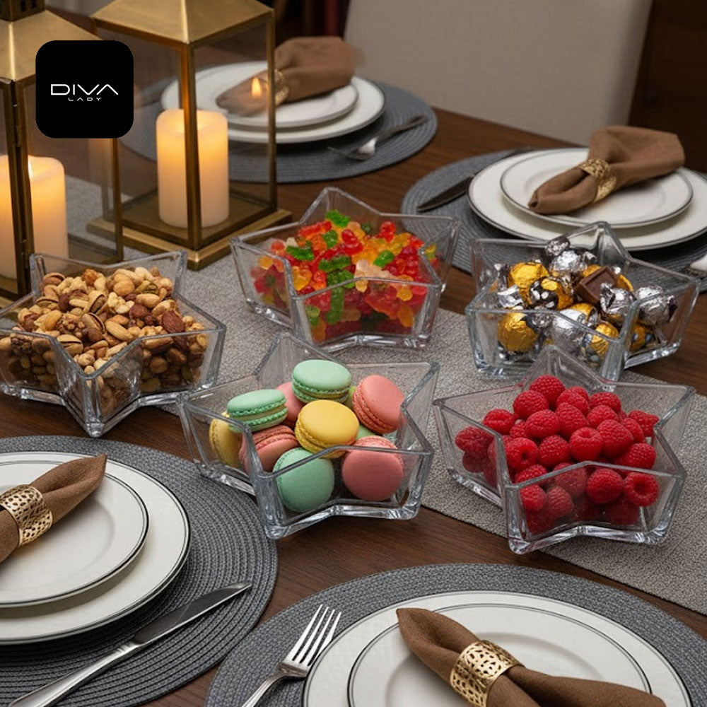 صحن تقديم نجمي زجاجي