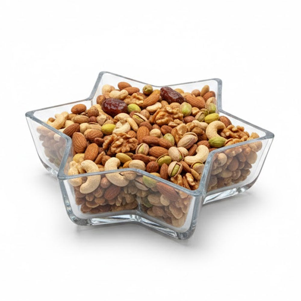 صحن تقديم نجمي زجاجي