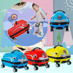 حقيبة سفر للأطفال بعجلات قابل للركوب