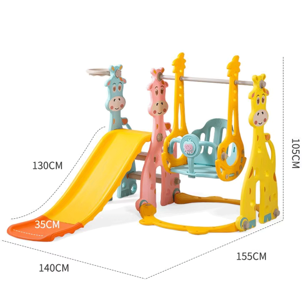 أرجوحة مع زحلاقية 3 في 1 للعب للأطفال