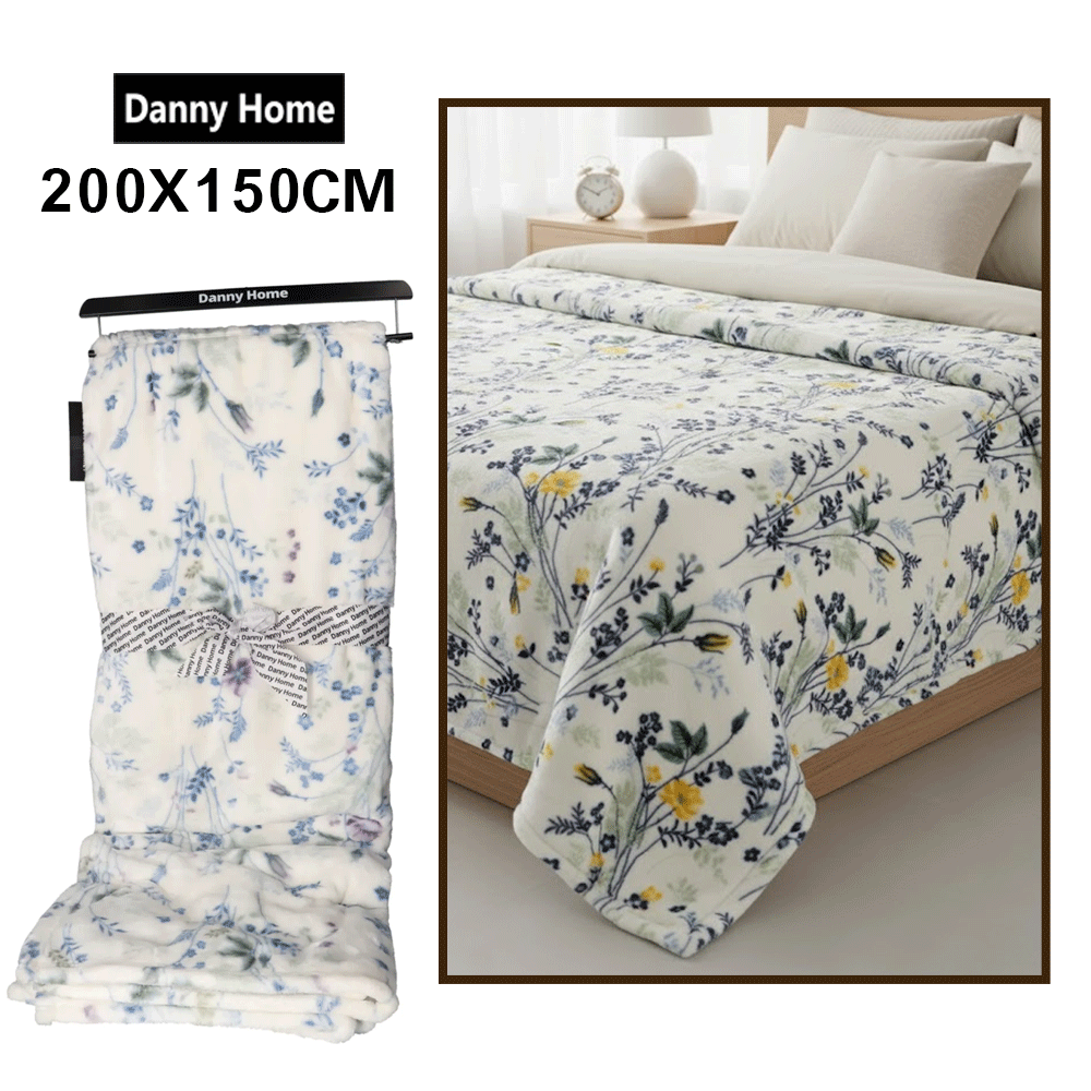 بطانية قطيفة فاخرة ناعمة رسمه الورد