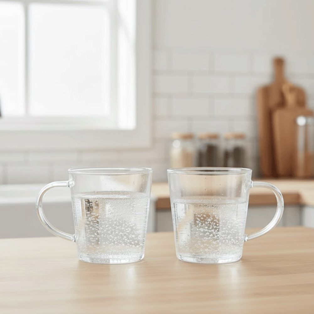 كوب مج زجاجي 2 قطعة 300 مل