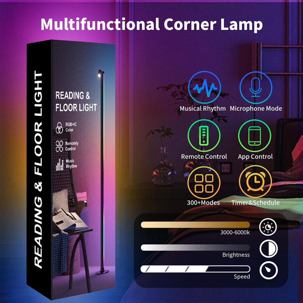مصباح أرضي LED مع ضوء كشاف