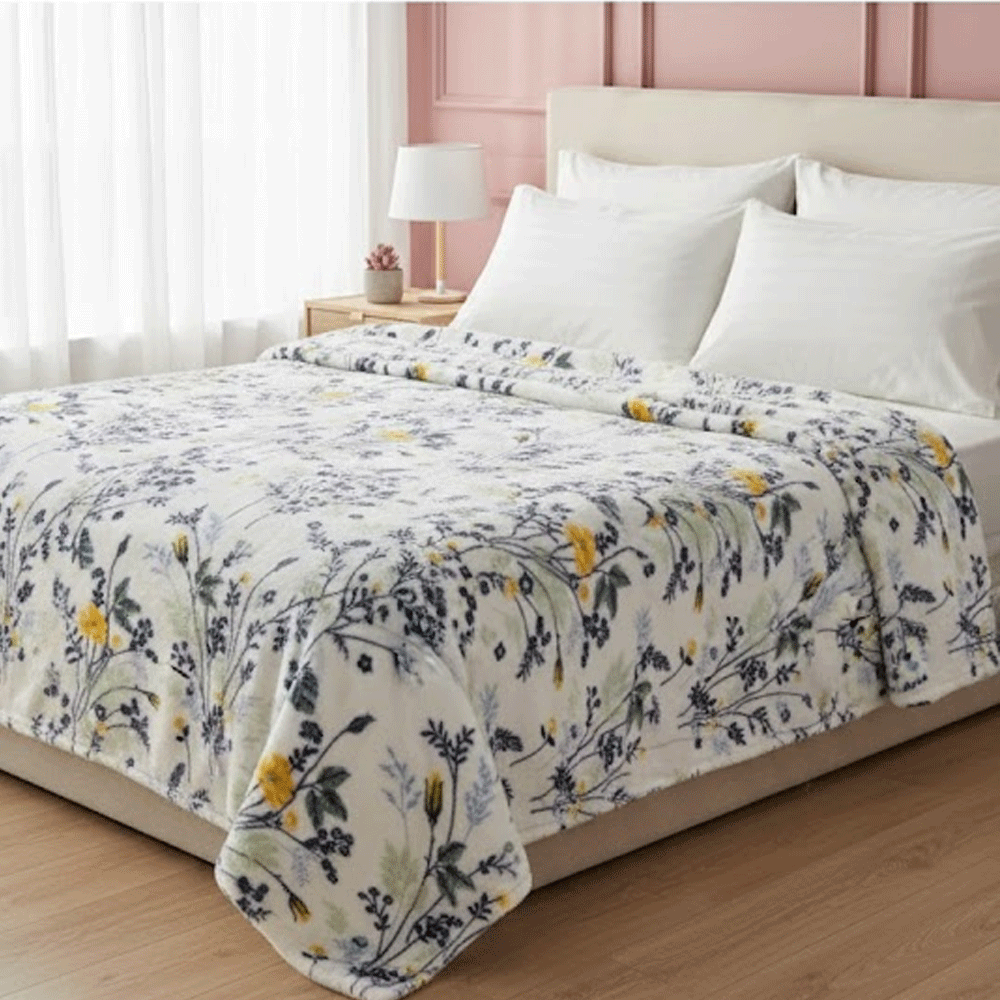 بطانية قطيفة ناعمة رسمه الورد