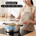 قدر طبخ ستانلس ستيل بغطاء