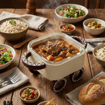 سخان طعام زجاجي مربع صغير 0.5 لتر