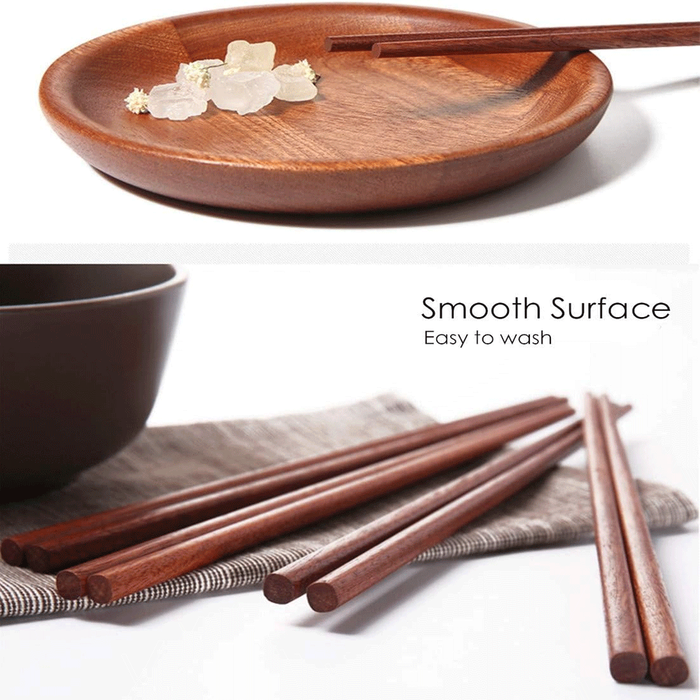 مجموعة عيدان خشبية للطعام