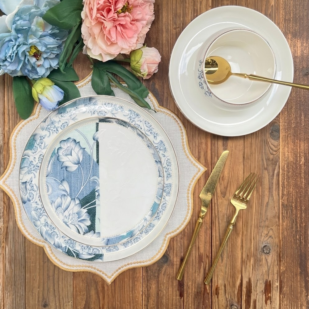 طقم أطباق مائدة فاخر 24 قطعة