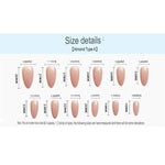 أظافر لوزية عارية قابلة للضغط