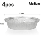 صينية دائرية ألومنيوم مع أغطية