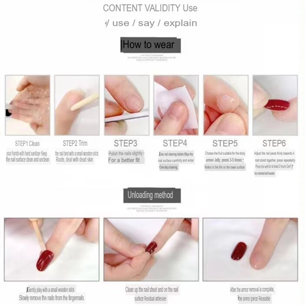 أظافر لوزية عارية قابلة للضغط