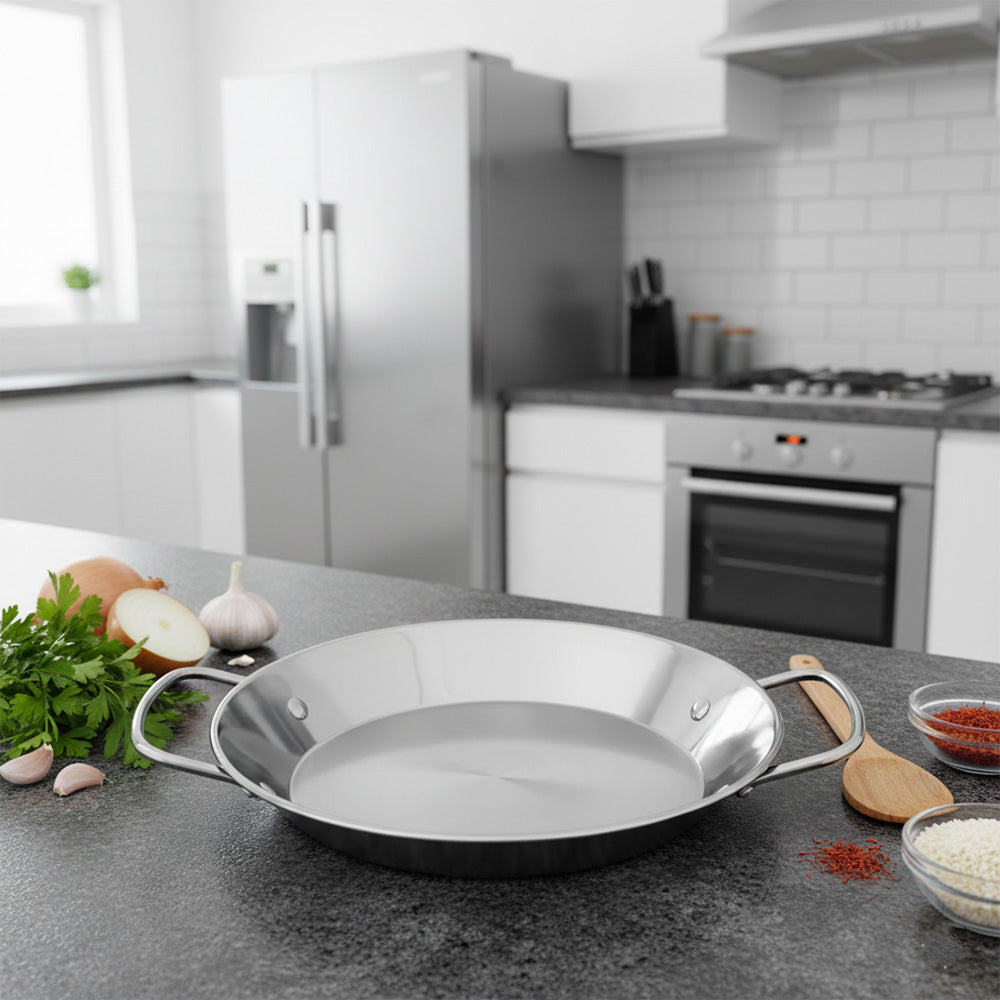 مقلاة مأكولات بحرية من الفولاذ المقاوم للصدأ - أحجام متعددة