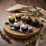 صينية تقديم مستطيلة مع وعائين