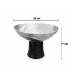 وعاء بقاعدة خشبية - وسط