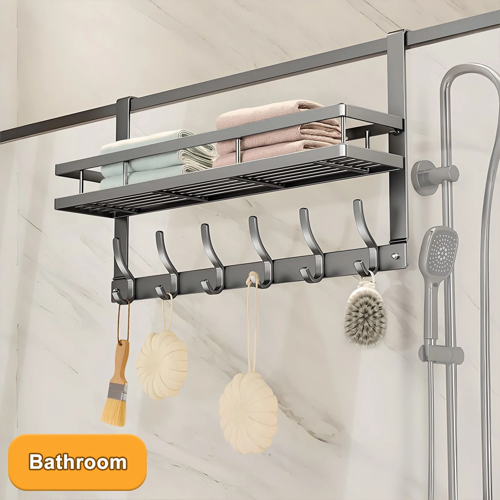 علاقة باب متعددة الاستخدامات مع رف تخزين علوي