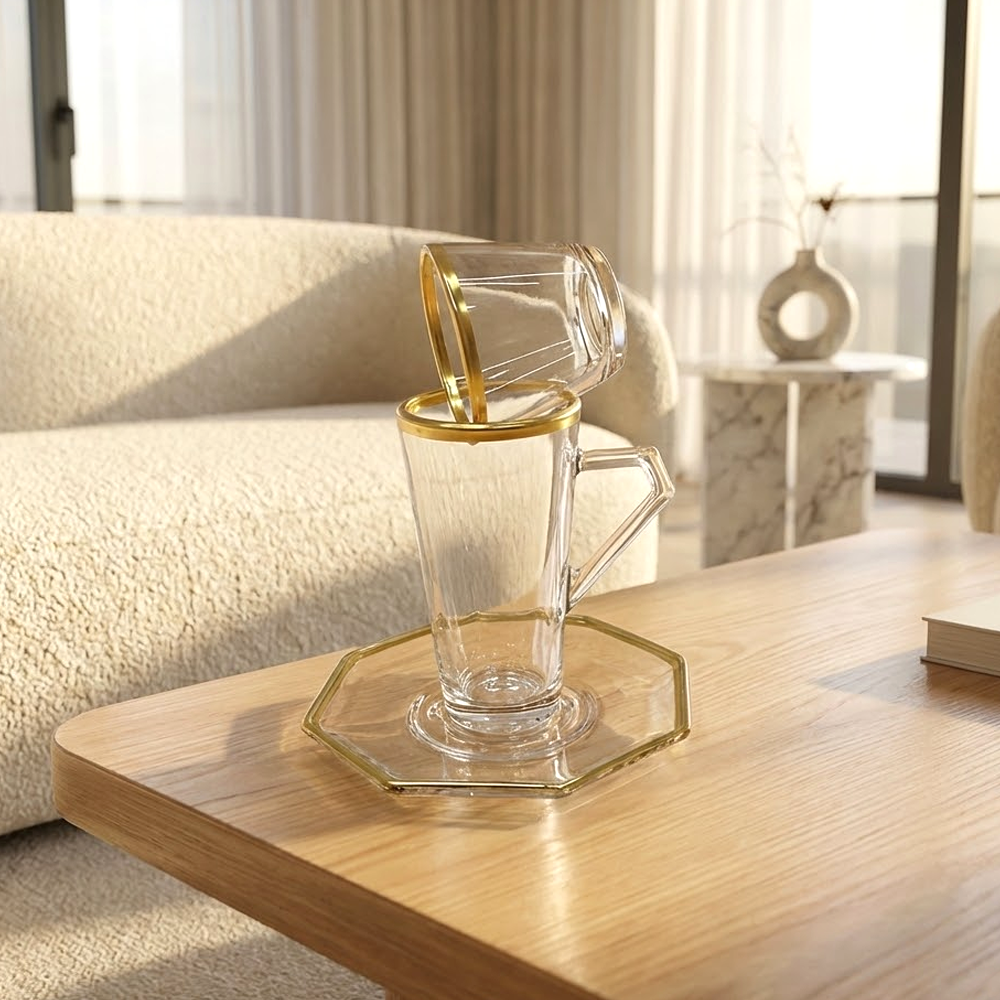 طقم استكانة وفنجان 18قطعة