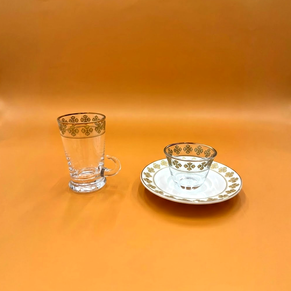 طقم استكانة وفنجان 18قطعة
