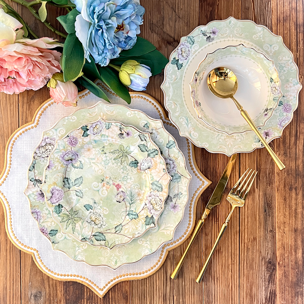 طقم أطباق مائدة فاخر 24 قطعة