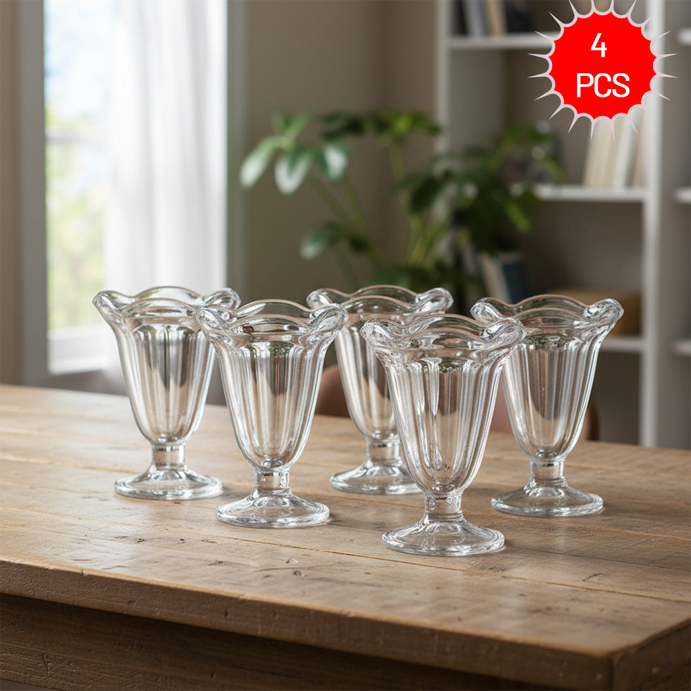 كوب آيس كريم زجاجي كلاسيكي 4*230 مل