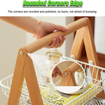 سلة تخزين خشبية بثلاثة أرفف