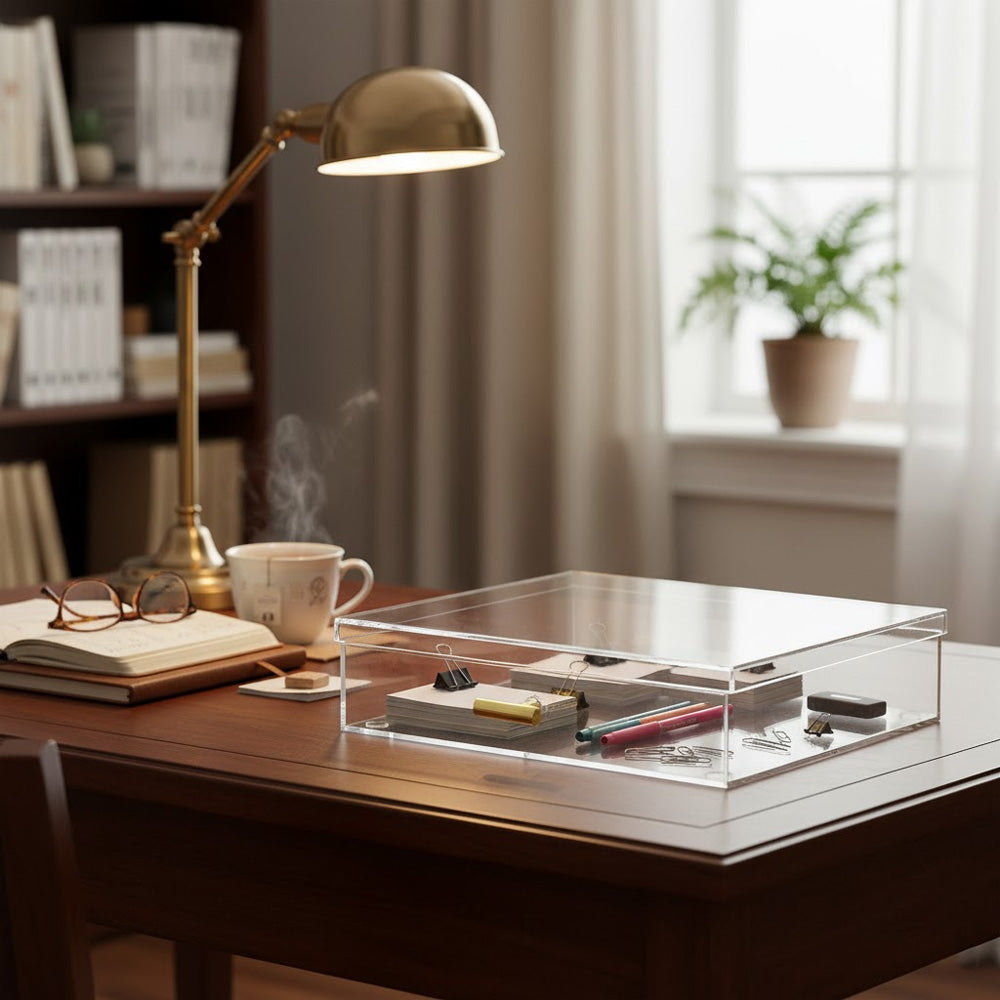 صندوق تخزين متعدد الأغراض مع غطاء