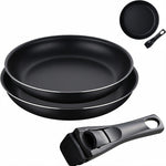 طقم مقلاة بمقبض قابل للفصل