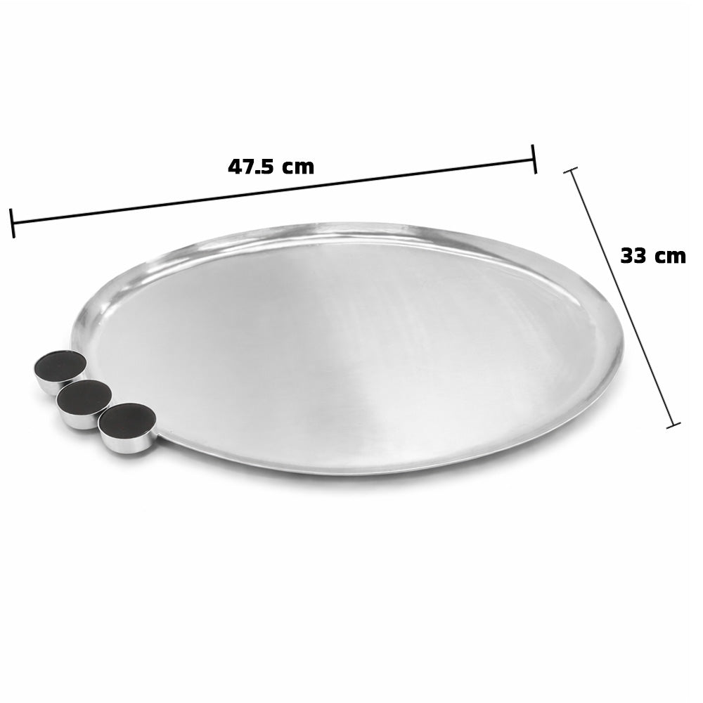 صينية تقديم بيضاوية-كبير