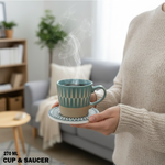 فنجان قهوة سيراميك نقش مثلثات