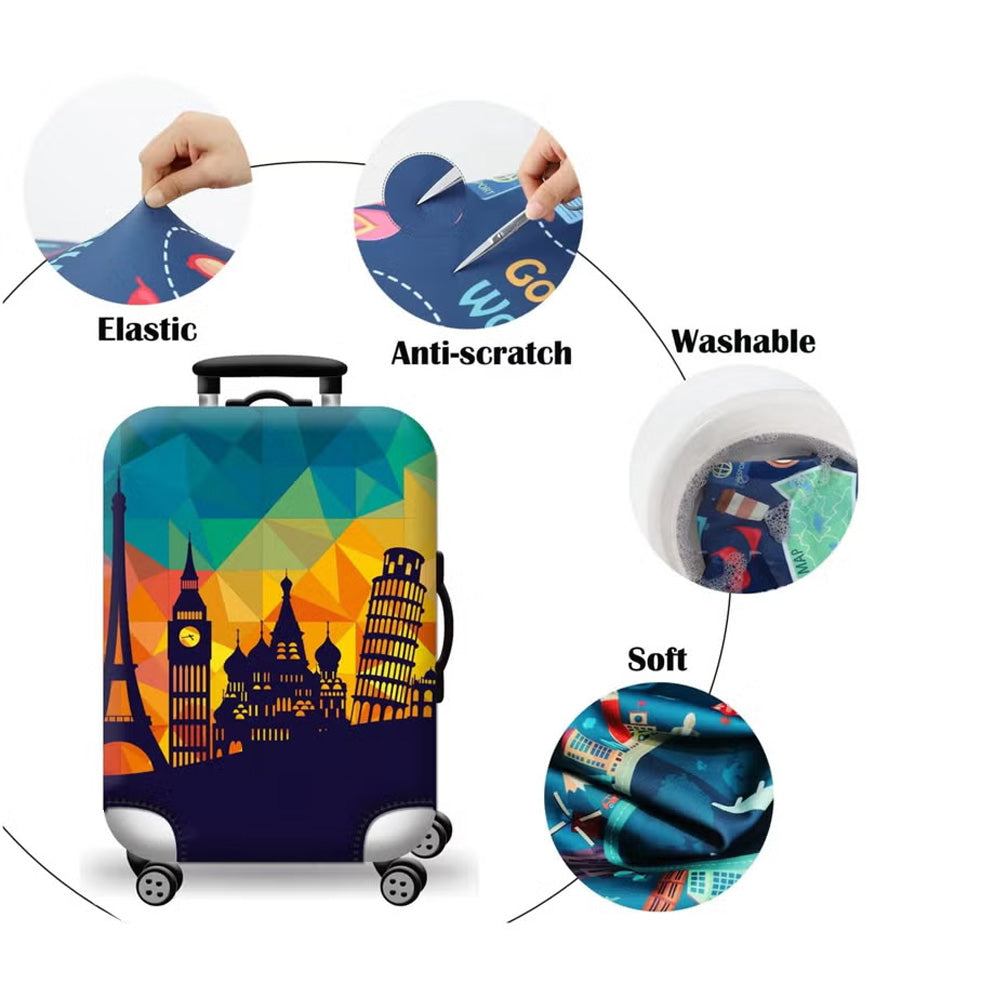 غطاء حقيبة سفر قابل للتمدد - المقاس: من 25 إلى 28 بوصة