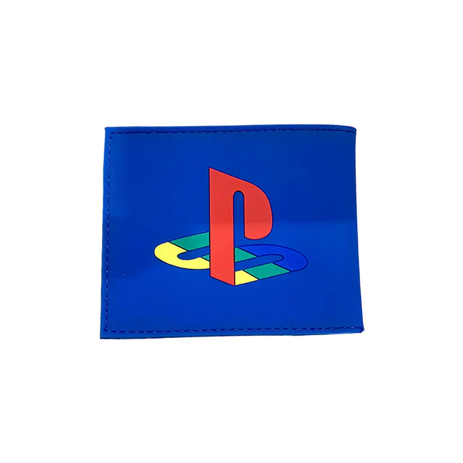 محفظة من جلد البولي يوريثان مطبوعة بشعار بلاي ستيشن 1 وأزرار 15
