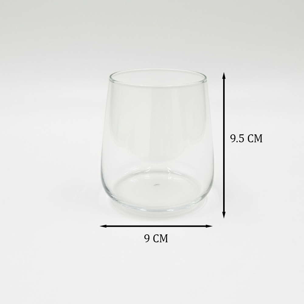 طقم أكواب زجاجية شفافة 430 مل 4 قطع