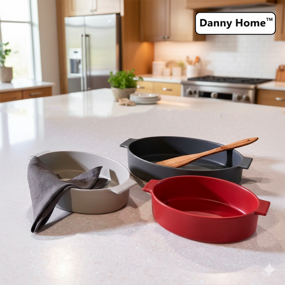 صينية فرن سيراميكية بمزيج من 3 ألوان