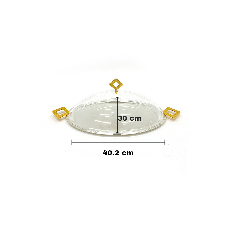 صينية تقديم بغطاء مقبب - وسط