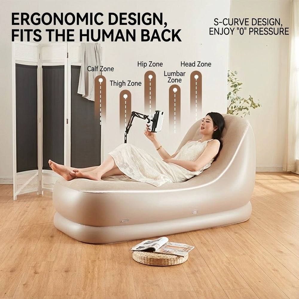 أريكة قابلة للنفخ مع مضخة هواء مدمجة