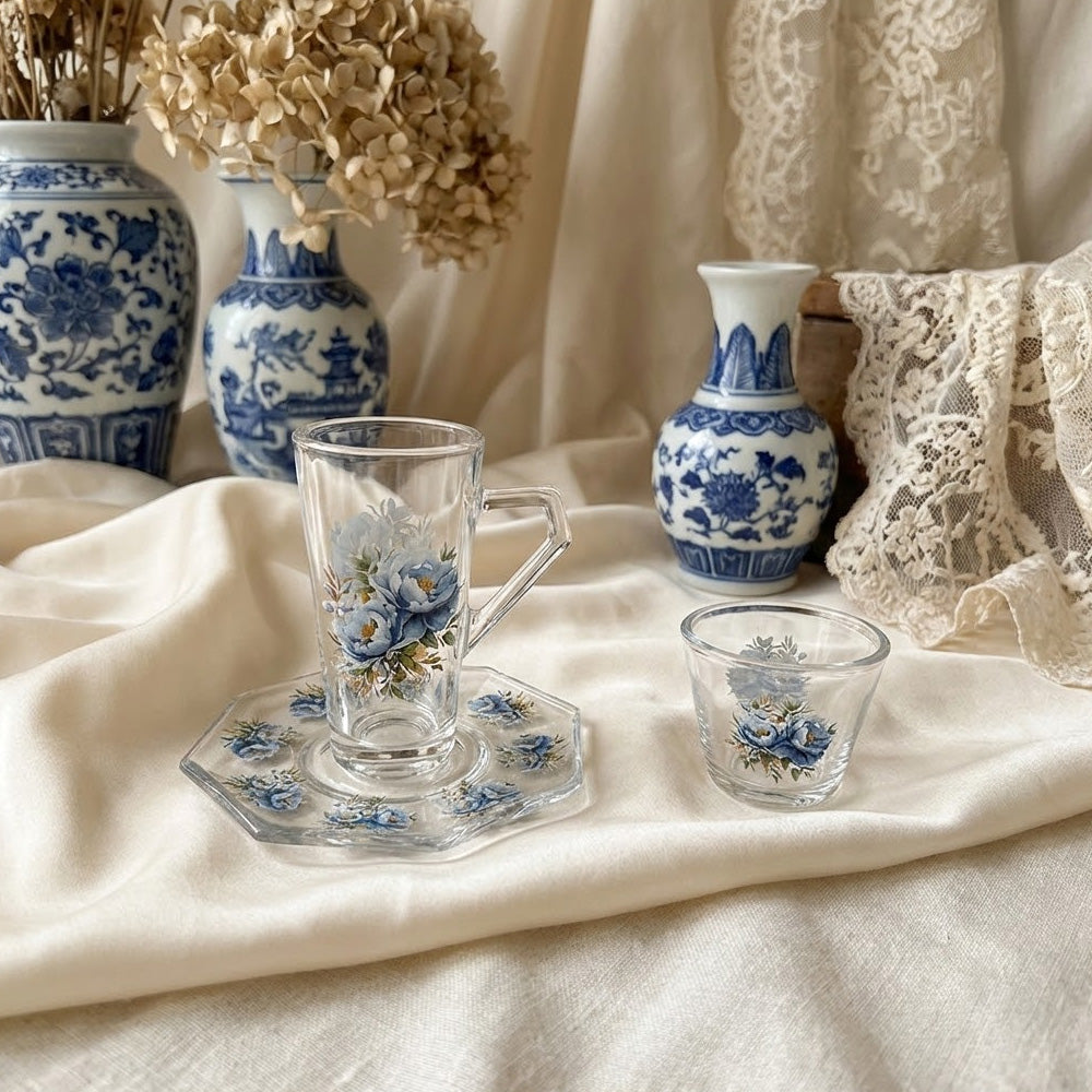 طقم استكانة وفنجان 18قطعة