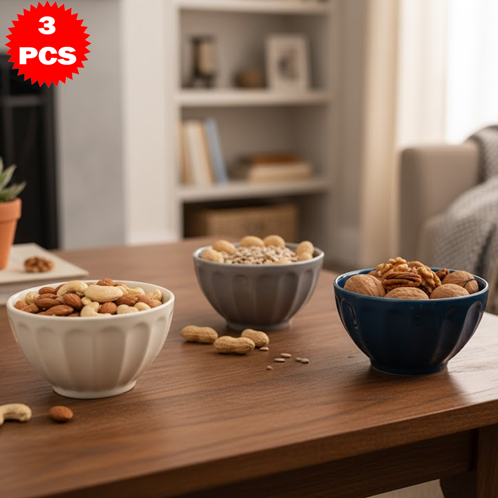 طقم أوعية سيراميك أنيق من 3 قطع