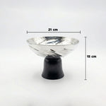 وعاء بقاعدة خشبية - صغير