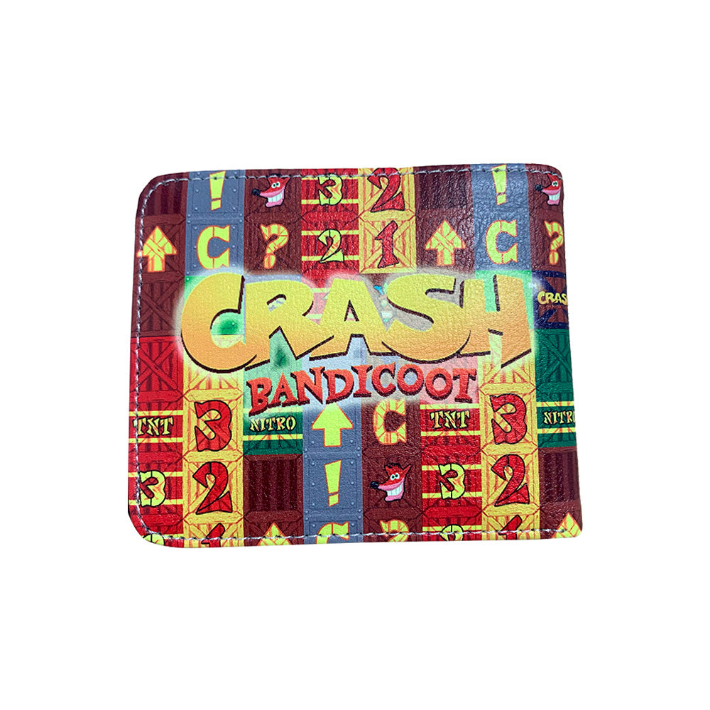 محفظة من جلد البولي يوريثان مطبوعة بطبعة 29 Crash Bandicoot