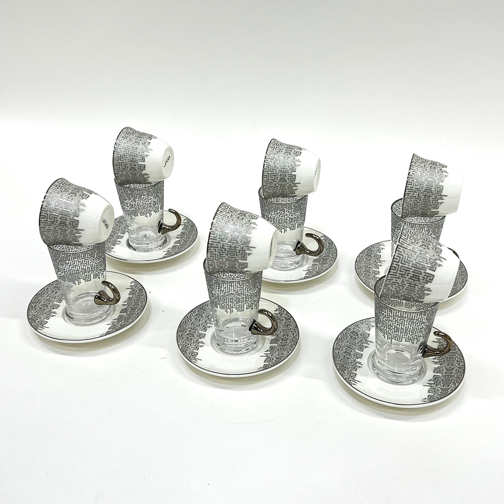 طقم استكانة وفنجان 18قطعة