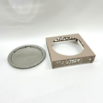 طبق تقديم أرز بقاعدة معدنية