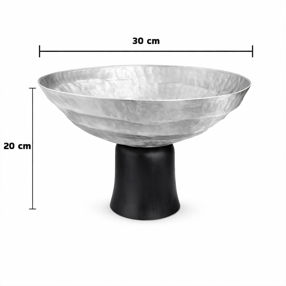 وعاء بقاعدة خشبية - كبير