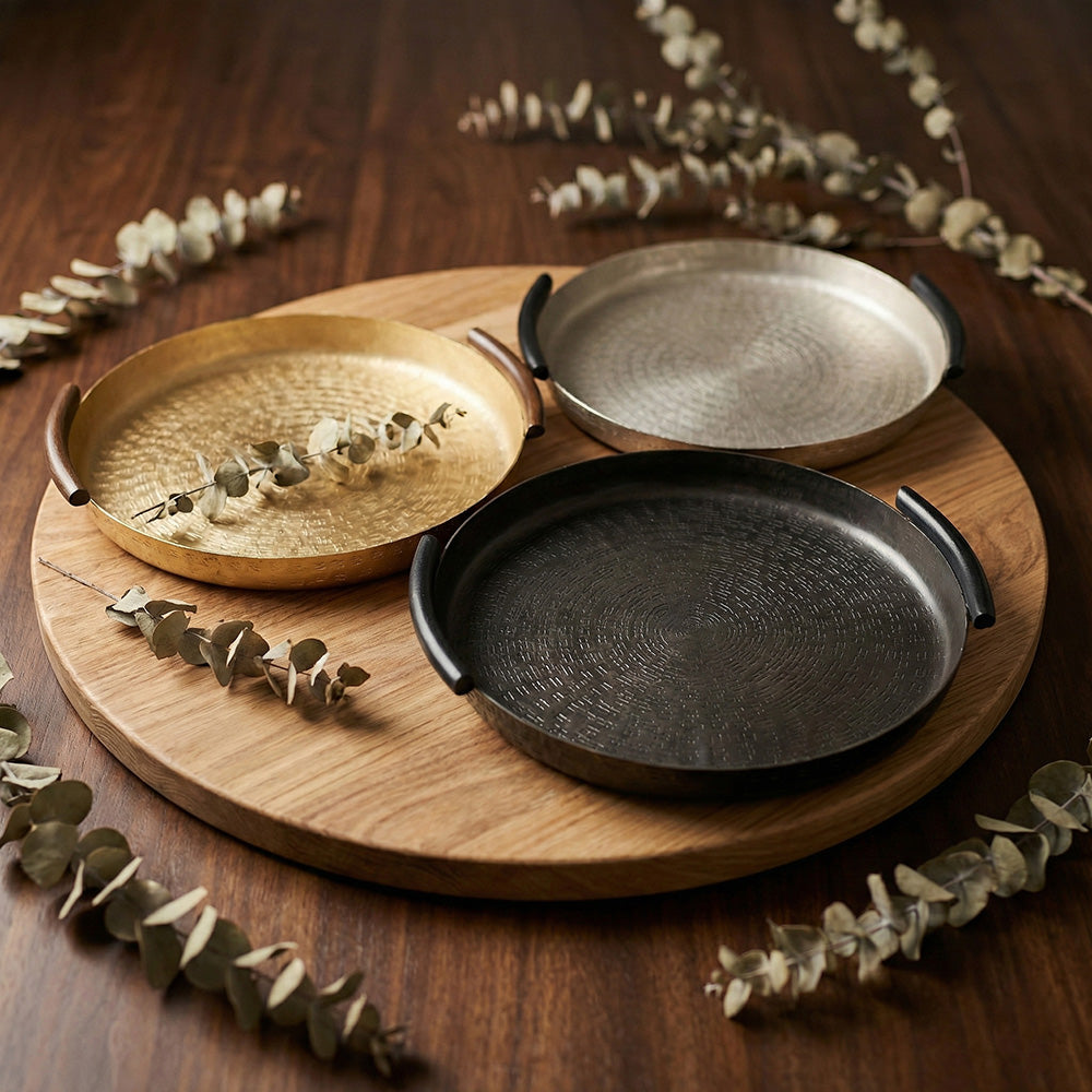 صينية تقديم دائرية وسط