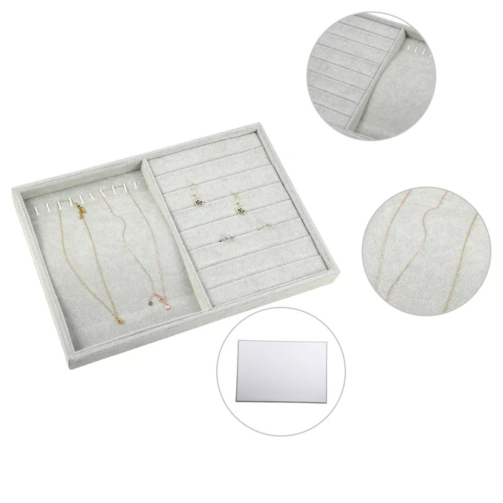 صينية مخملية للخواتم والمجوهرات