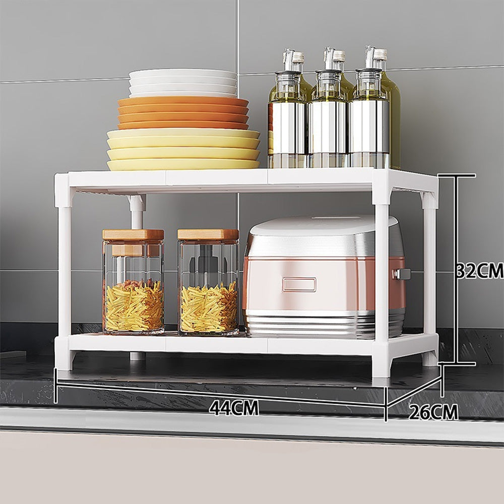 رف مطبخ مزدوج الطبقات