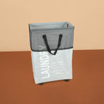 سلة غسيل قابلة للطي مع مقبض وعجلات، موديل: 5