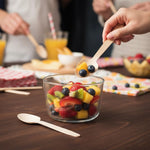 ملاعق خشبية للاستخدام مرة واحدة (100 قطعة)