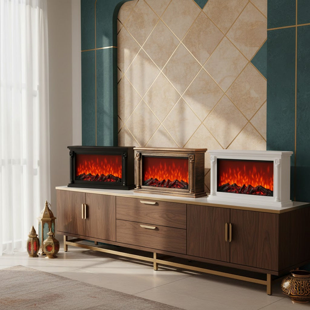 ‏إضاءة ديكور على شكل لهب الحطب‏