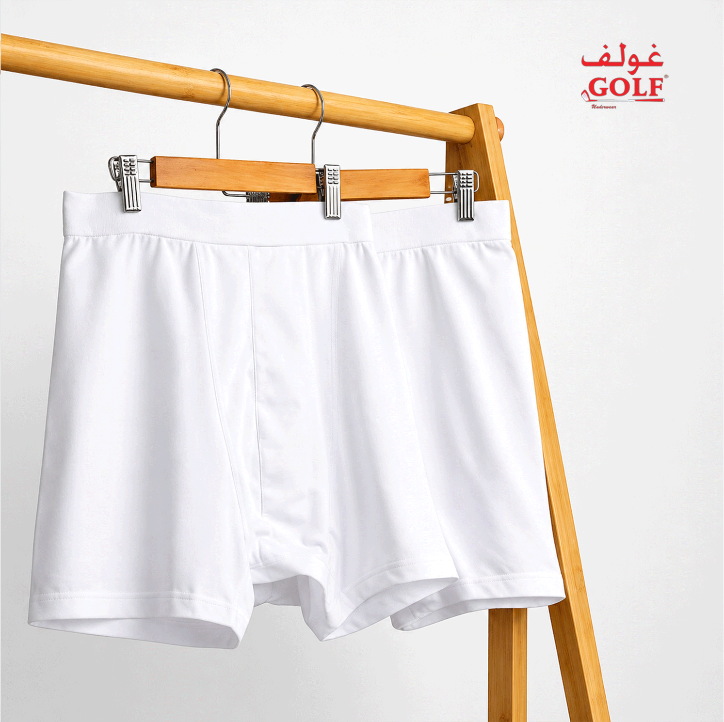 بوكسر أبيض/ 2 قطعة من جولف